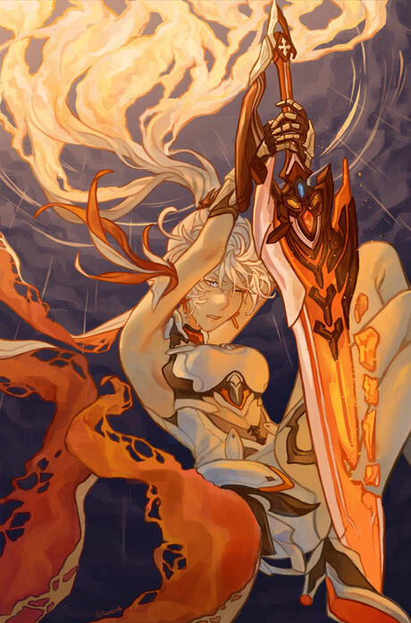 example of a full render, simple background