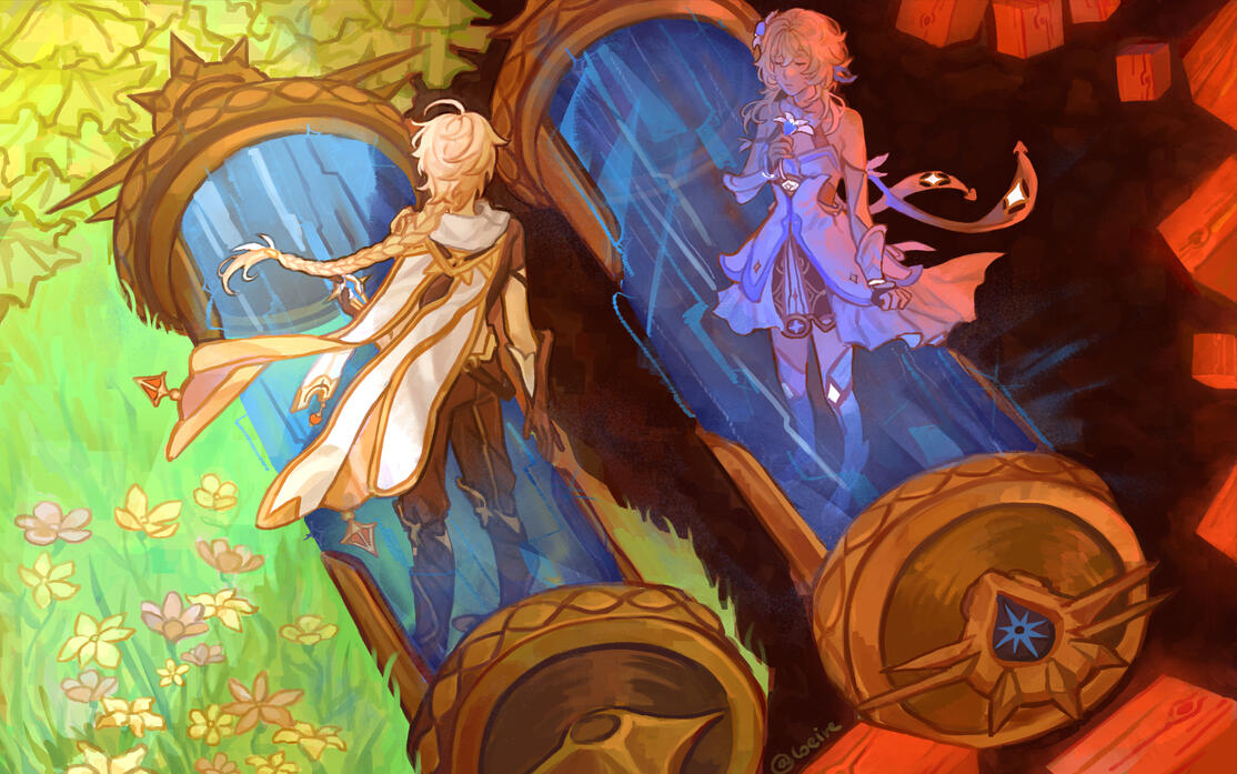 example of a full render, complex background